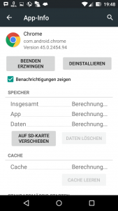 App-Info Chrome